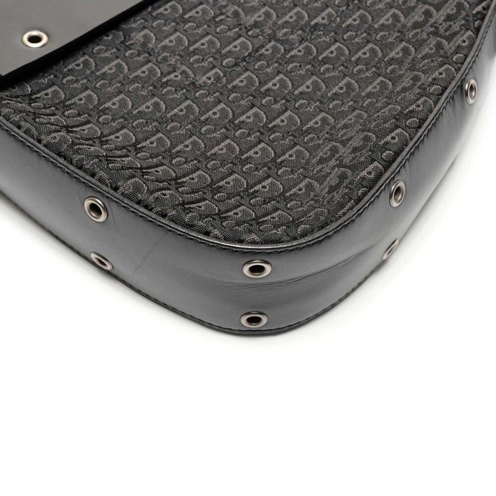 CHRISTIAN DIOR Black Canvas Trotter Shoulder Bag - Picture 6 of 13